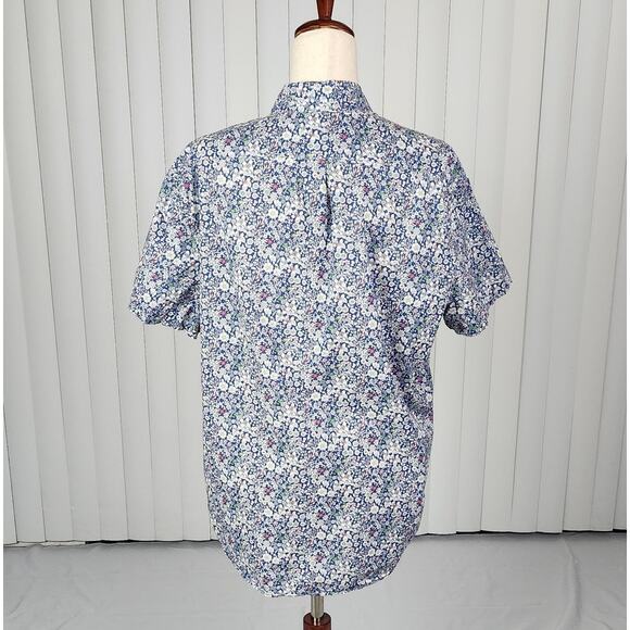 J. Crew Short-Sleeve Cotton Poplin Shirt in Liberty Floral Print Size Large - Picture 3 of 12